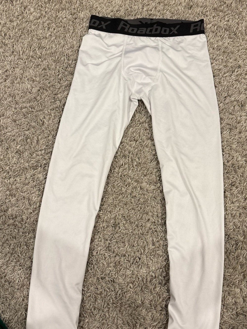 Amazon Kids White Leggings with Black Branded Waistband
